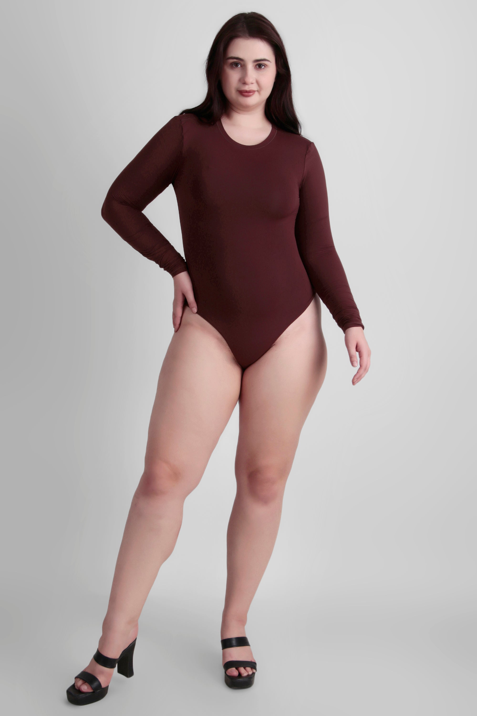 Emio Long Sleeve Crew Neck Bodysuit