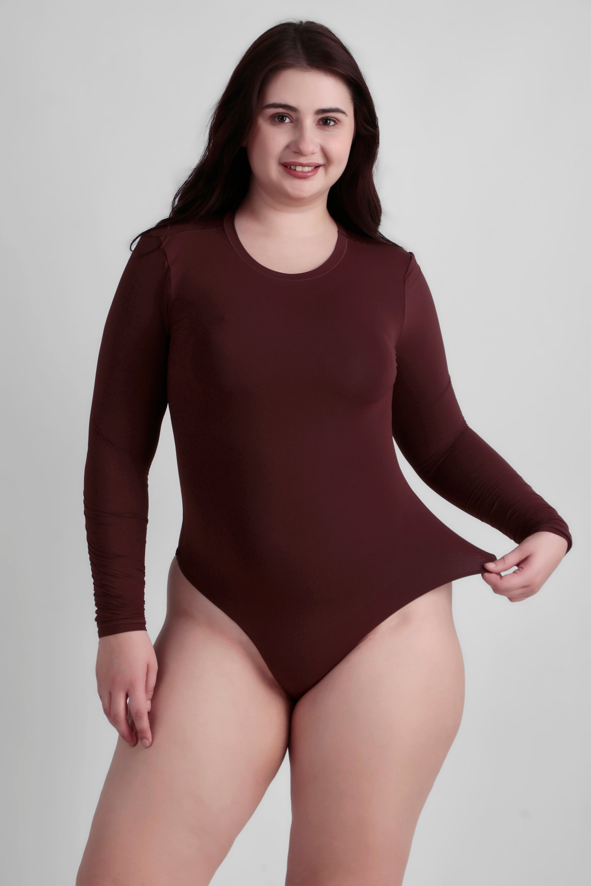 Emio Long Sleeve Crew Neck Bodysuit