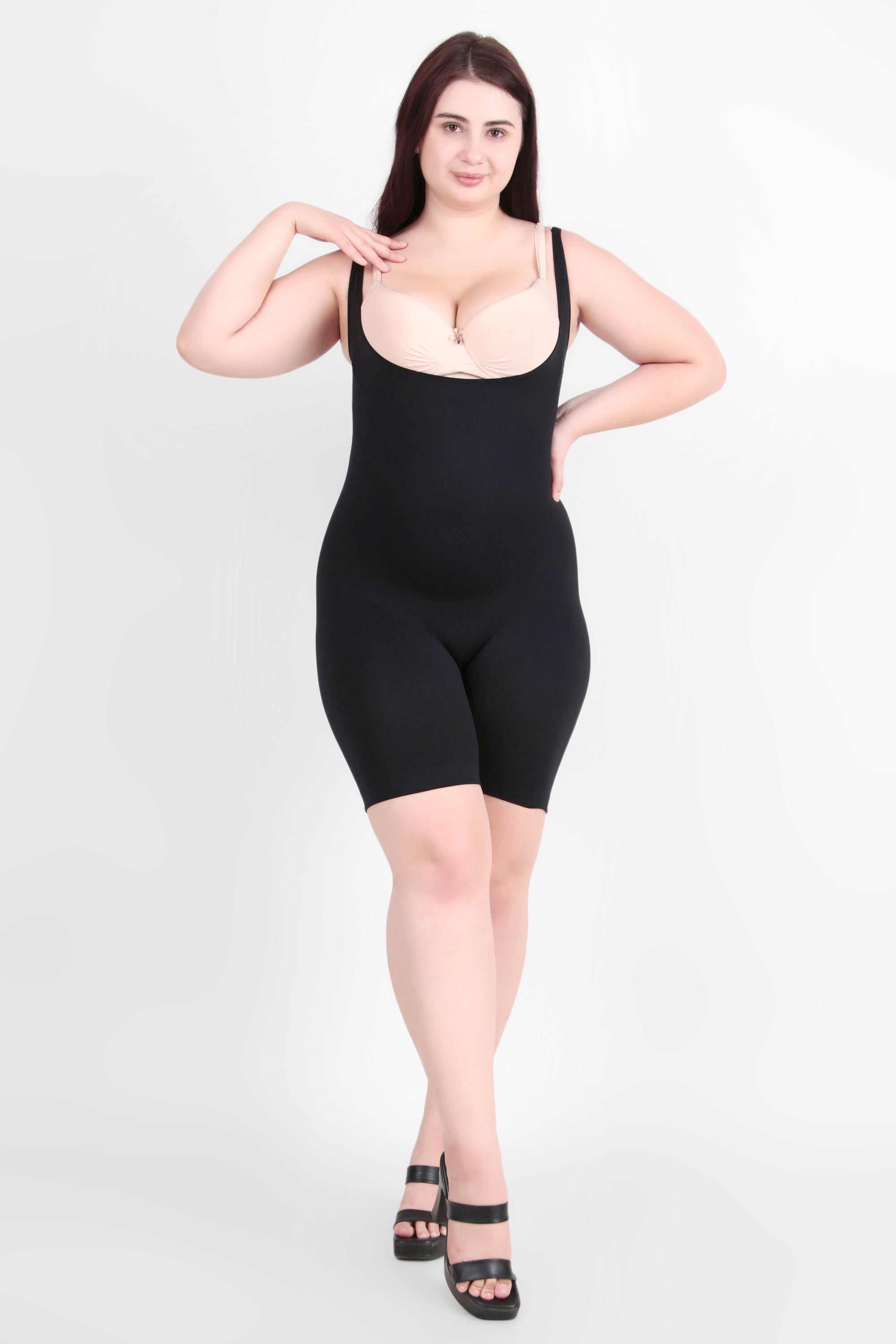 Emio Butt Lifting Open Bust Bodysuit
